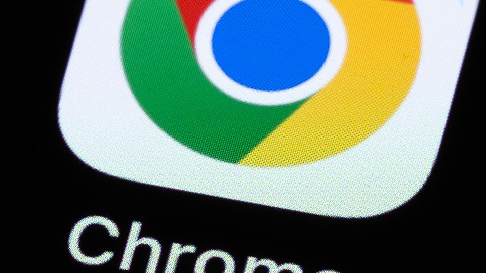 Google Chrome app icon with part of the name "Chrome" visible below it.